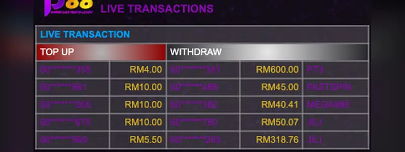 Transaksi langsung deposit dan pengeluaran Pavilion88 / Pavilion88 live deposit and withdrawal transactions